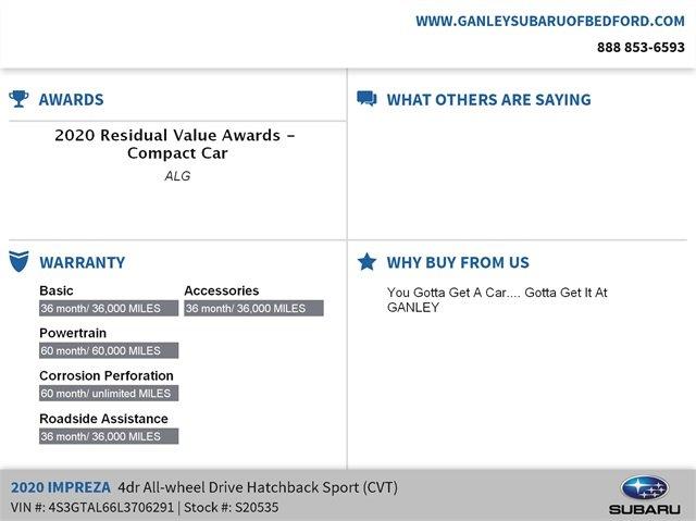new 2020 subaru impreza 2.0i sport hatchback bedford, oh 44146 for sale in orange village, ohio