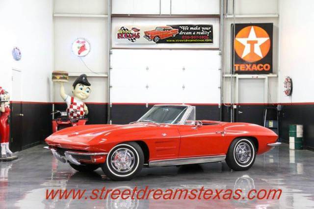 1963 chevrolet corvette 51814 miles riverside red convertible 350 v8 manual 4-s