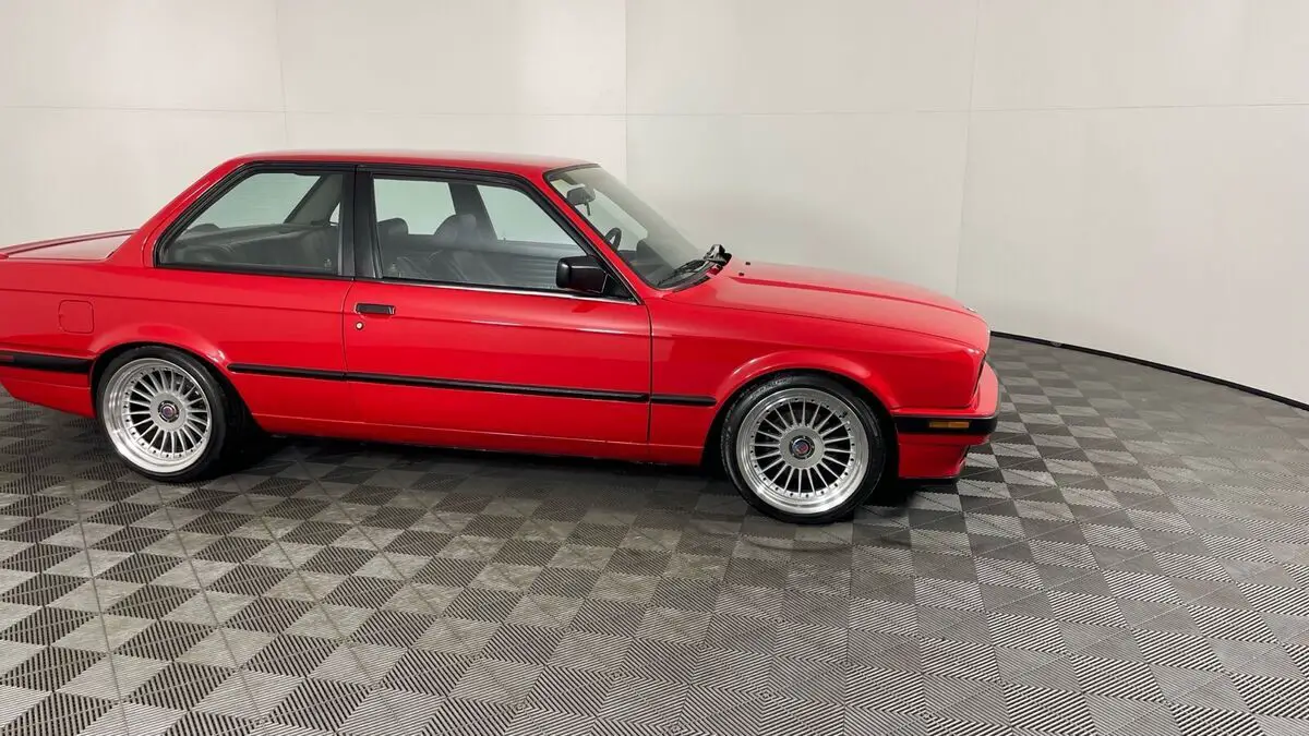 1991 bmw 3-series red rwd manual is