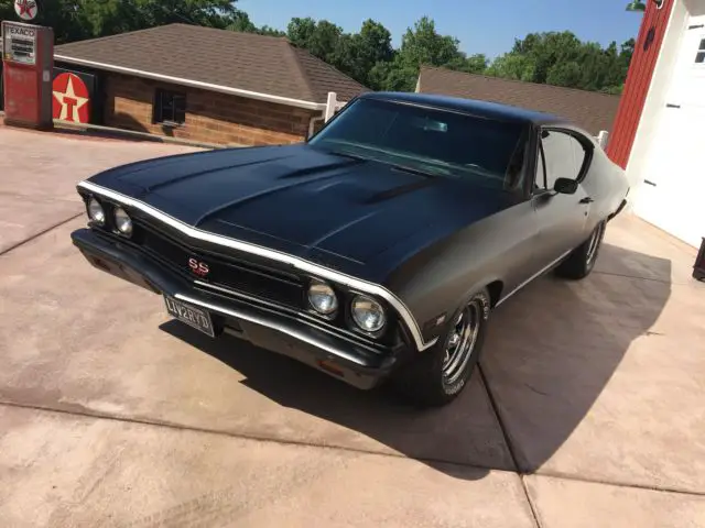 1968 chevy chevelle malibu ss blacked out bad@ss murdered out chevelle