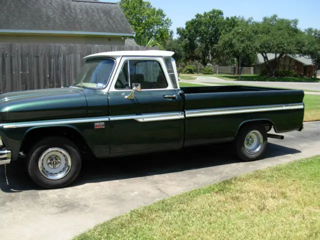 1966 c10 pickup, long wheel base fleetside, custom cab with a/c