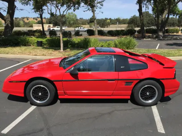 1988 pontiac fiero gt, red, 62,503 miles