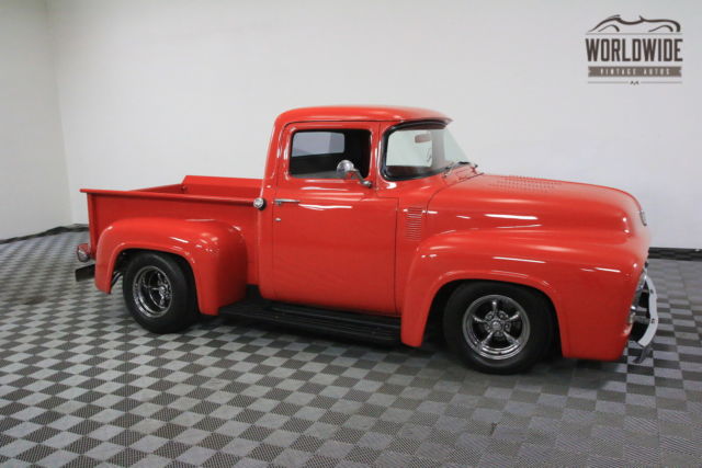 1956 red restored show truck chop v8 ps pb!