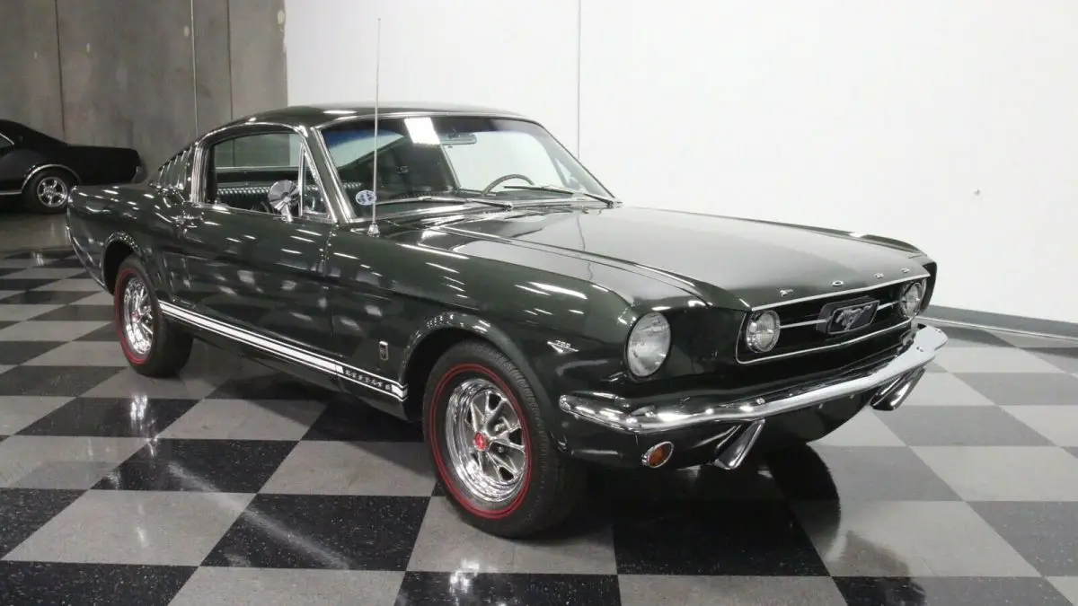 1966 ford mustang green rwd manual gt fastback