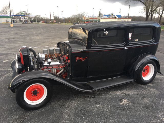 1932 32 ford tudor 2 door sedan real henry ford steel old school hot rod rat rod