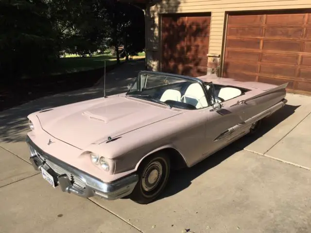 1959 ford thunderbird convertible pink