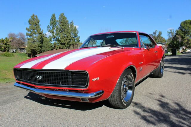 1967 camaro rs/ss 396 4 spd frame off resto bolero red cali car deluxe 1968