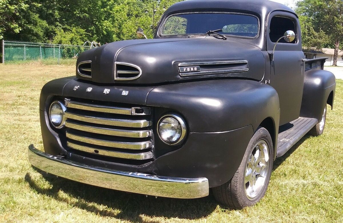 1950 ford f-1 pickup black rwd automatic short bed