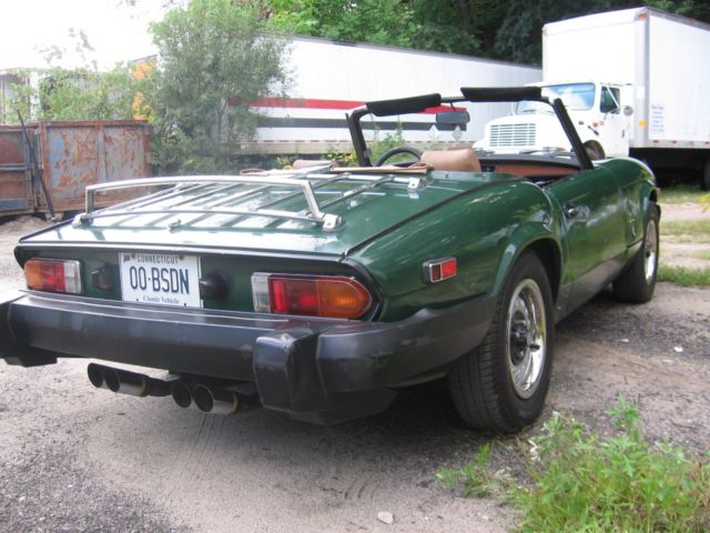1979 triumph spitfire convertible, british racing green with hardtop, low miles