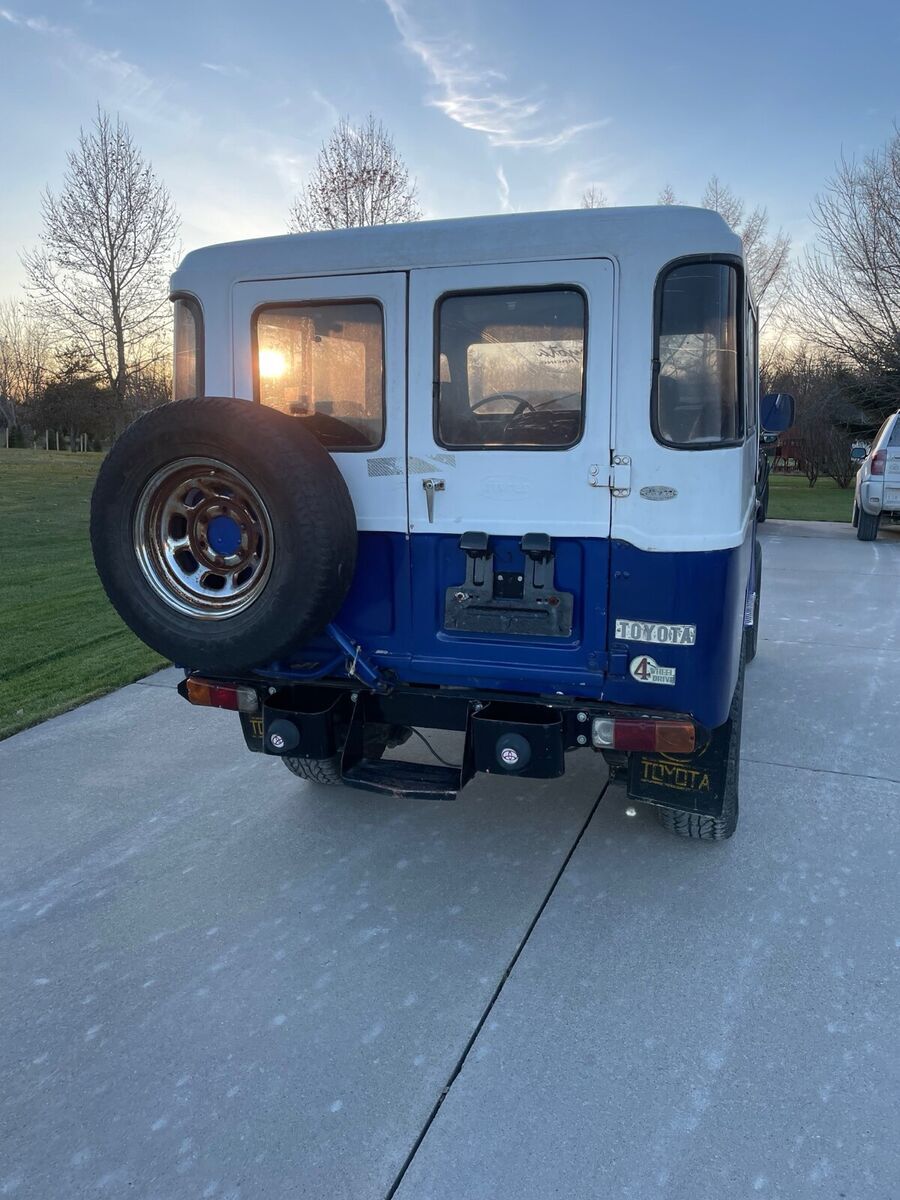 1977 toyota land cruiser lwb blue 4wd manual fj43