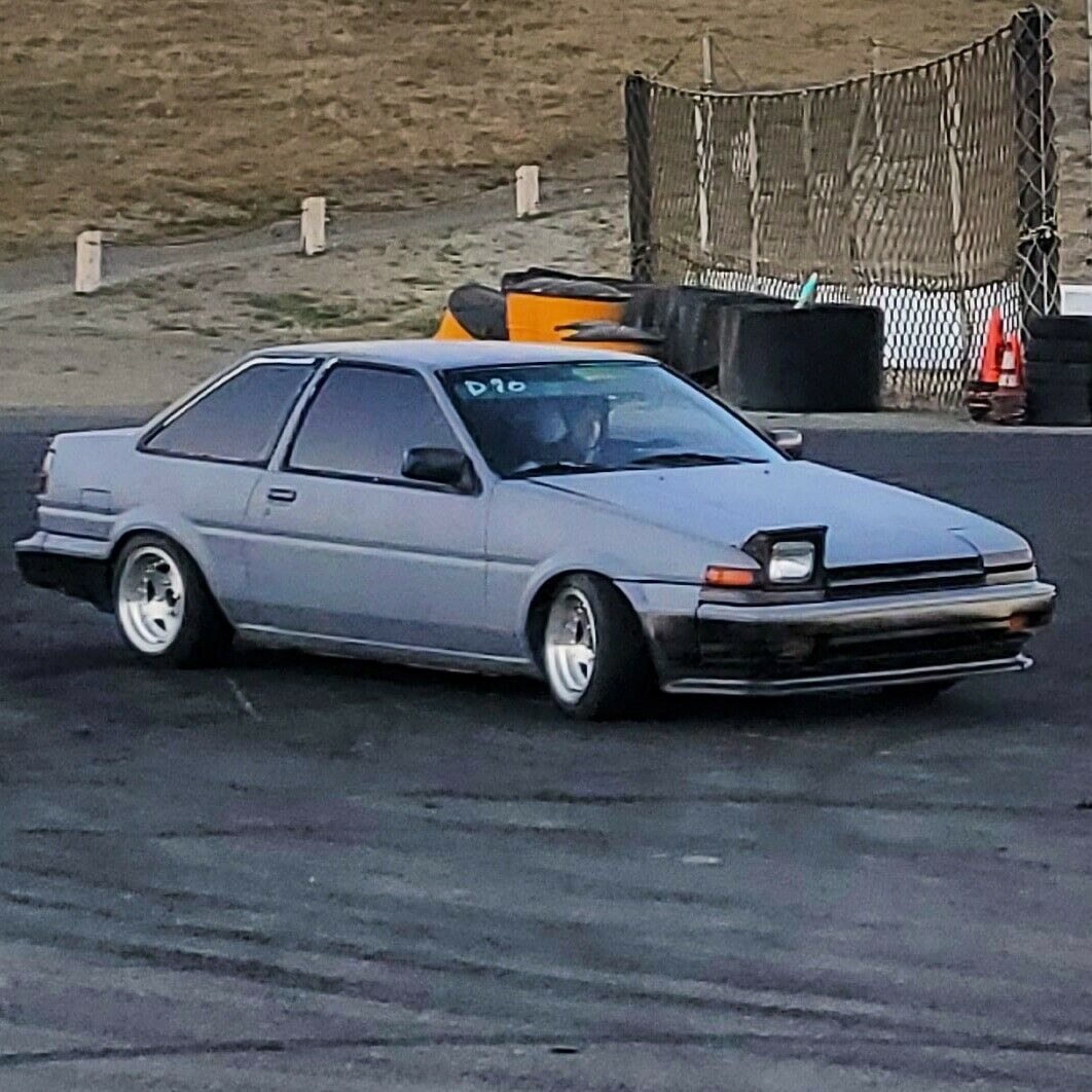 1986 toyota corolla coupe grey rwd manual sport gt-s