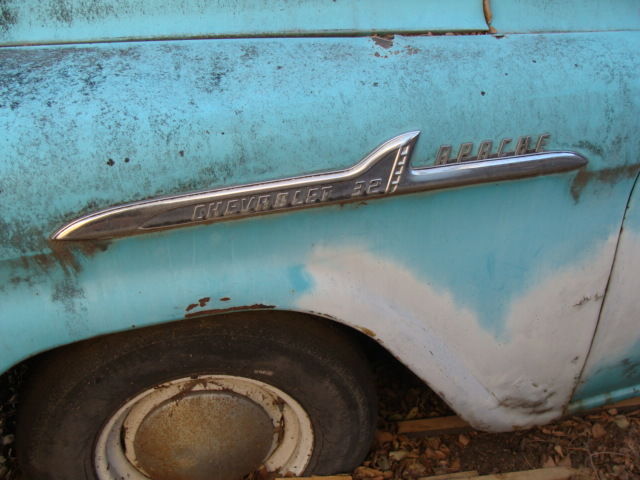 1958 apache chevrolet truck 32 stepside 6 cylinder original estate find