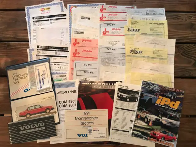 1991 volvo 240 wagon - manual - 84,000 miles - 3rd row - portland car - records