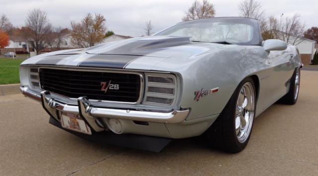 1969 chevrolet camaro z28 87,568 miles silver convertible 8 cylinder engine 5.7l