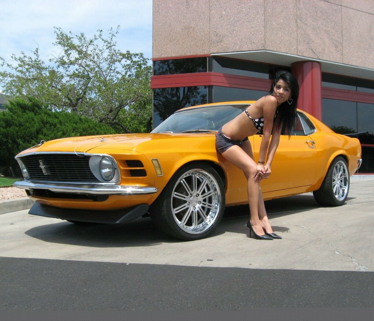 1970 mustang fastback factory grabber orange 302 2v a/c rot free az boss looks