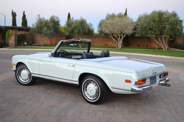 1971 mercedes 280sl beautiful ca blue plate rust free excellent condition