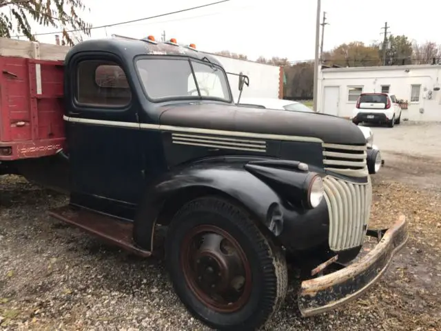1945 chevy grain dump 6/manuel runs drives stops dumps near mint,rust free