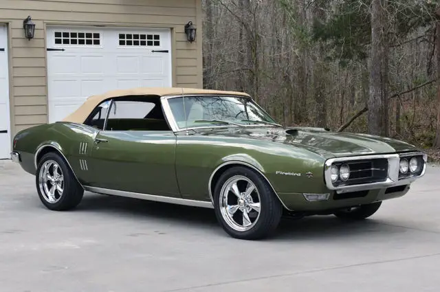 1968 pontiac firebird 400 convertible * factory 4-speed * verdoro green & gold
