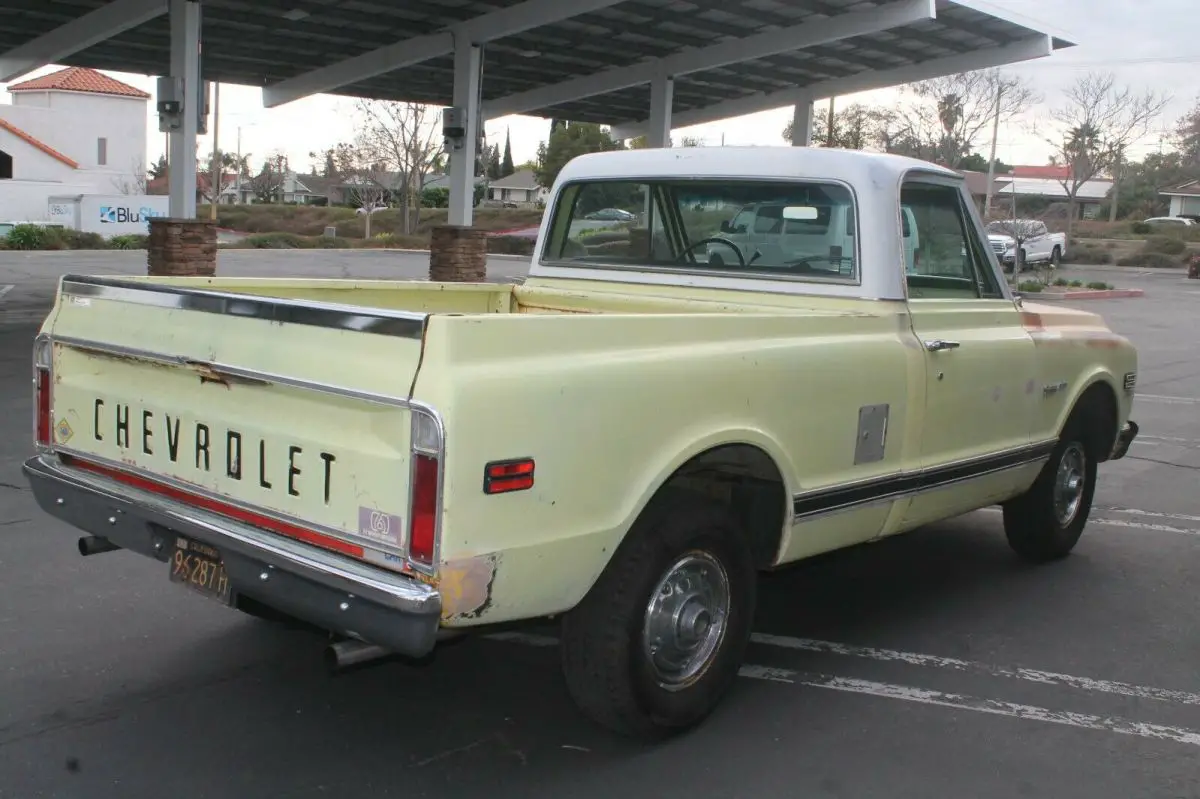 1971 chevrolet c-10 deluxe short bed pick up.all original california black plate