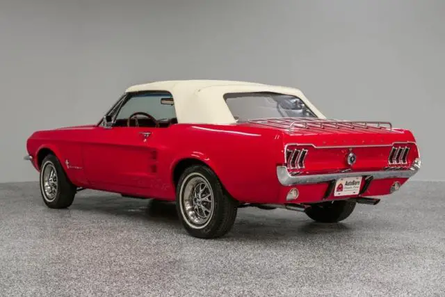 1967 ford mustang 6122 miles red convertible 289ci 3-spd auto