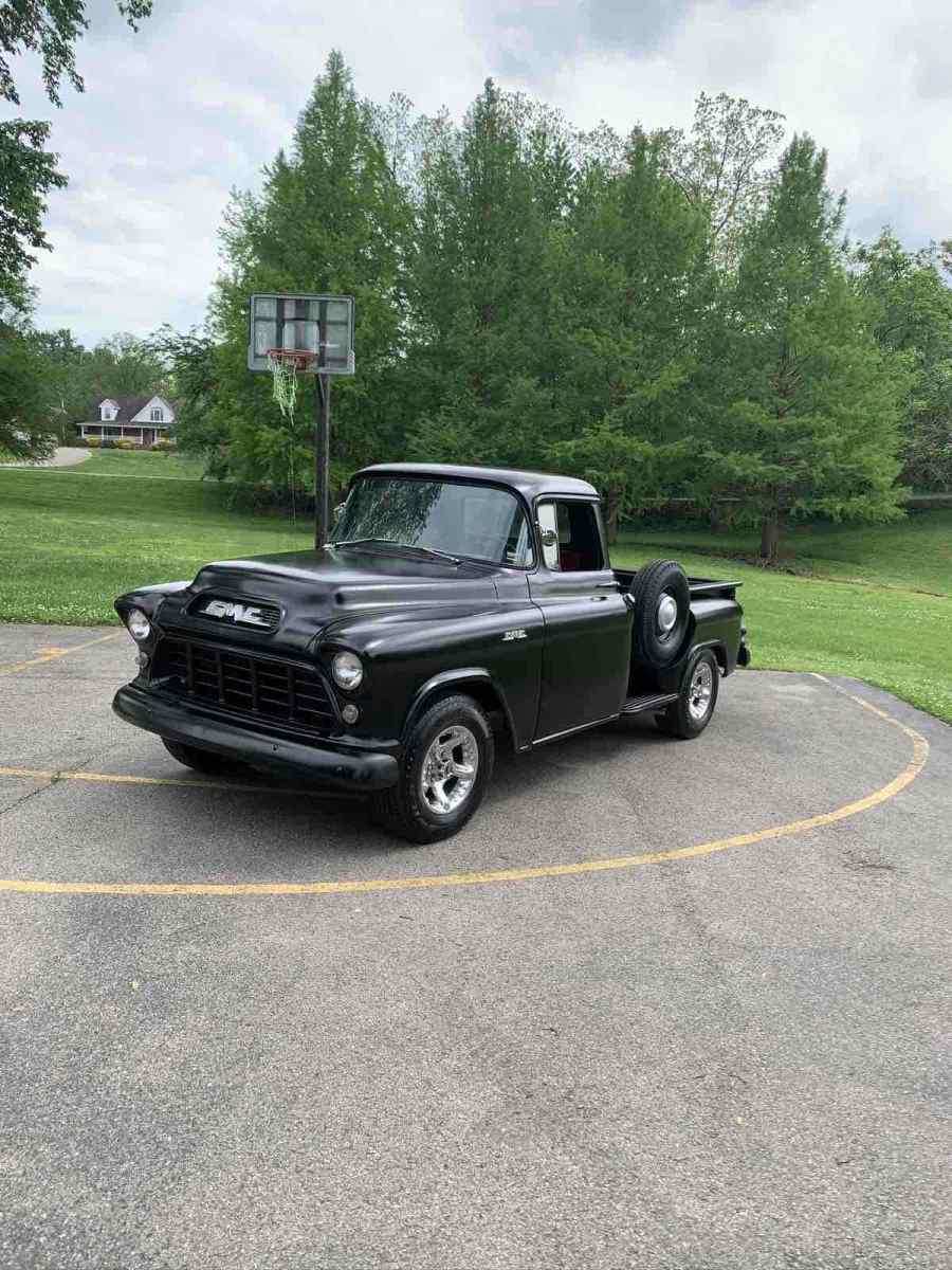 1956 gmc 100 pickup black rwd manual