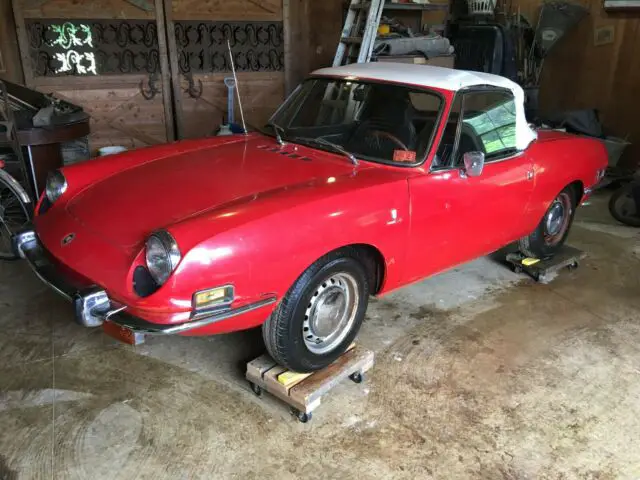 1971 fiat sport 850 spider red convertible