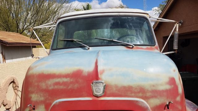 1953 ford c600 coe cab over cabover car hauler **no reserve**