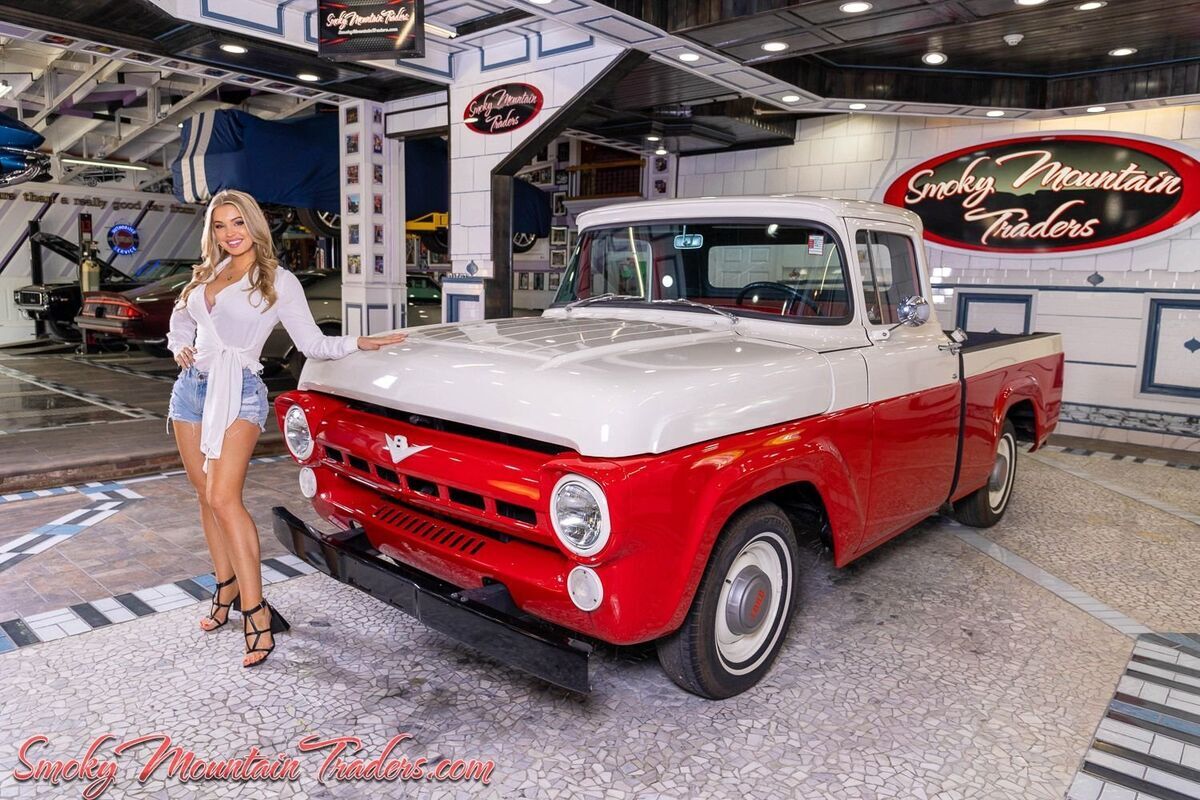 1957 ford f100 styleside pick up 272 v8 3 speed manual trans two tone pickup