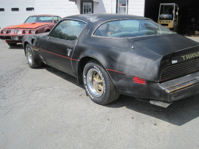 1980 firebird trans am black hard top 4 wheel disk a/c project car runs