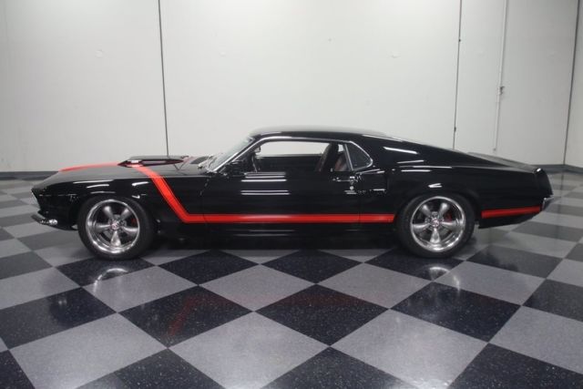 1969 ford mustang fastback restomod 881 miles black hardtop 428 cobra jet v8 5 s