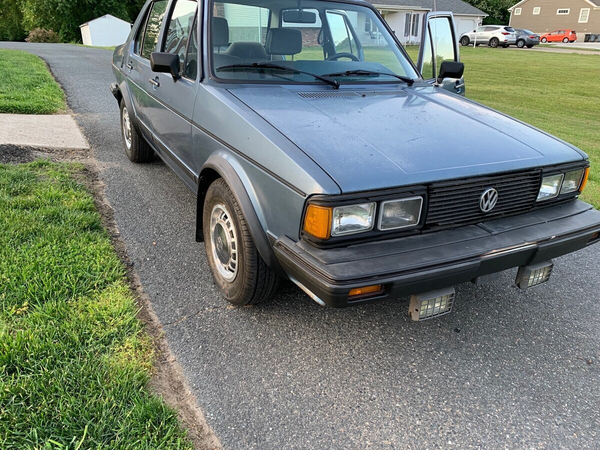 1984 volkswagen turbo diesel jetta sedan blue fwd manual