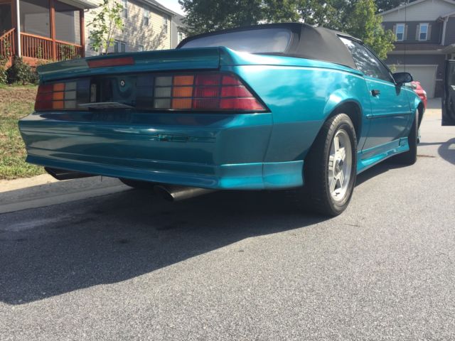 1991 chevrolet camaro rs convertible 2-door 5.0l (green/blue)