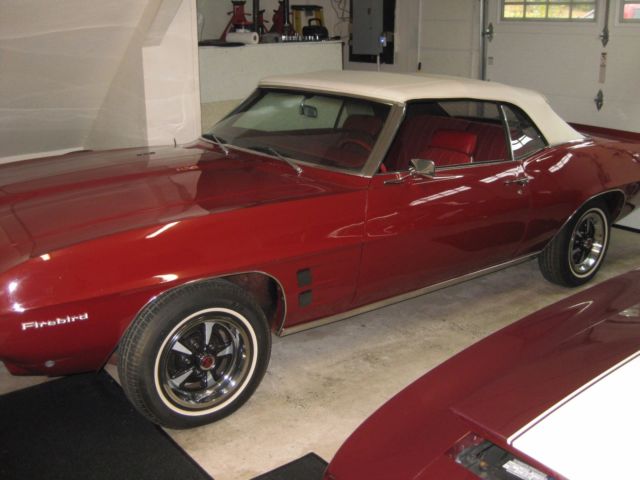 1969 firebird convertible rare madator on red
