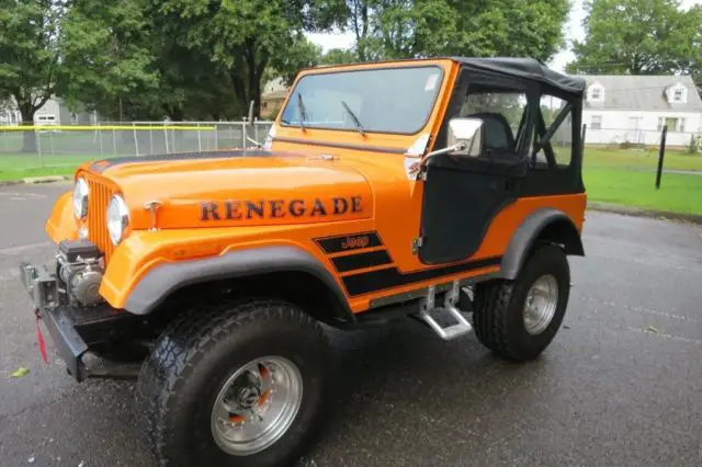 jeep cj 5 orange with 11,817 miles, for sale!