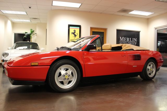 used 1991 ferrari mondial t cabriolet red convertible 2-dr 3.4l v8 dohc 16v 5-sp