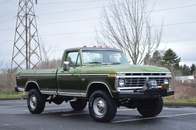 1975 ford ranger xlt highboy 4x4 4-speed manual single cab only 61,754 miles!