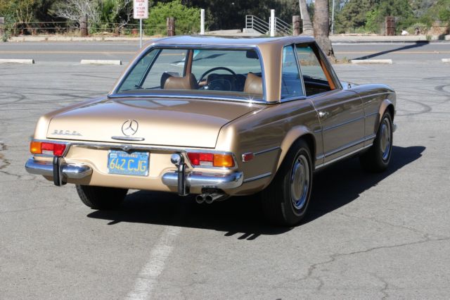 1971 mercedes 280sl california 80619 miles gold convertible 2.8 roadster pagoda