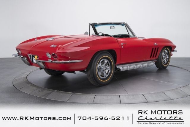 1966 chevrolet corvette sting ray rally red convertible 427 l36 v8 4 speed manua