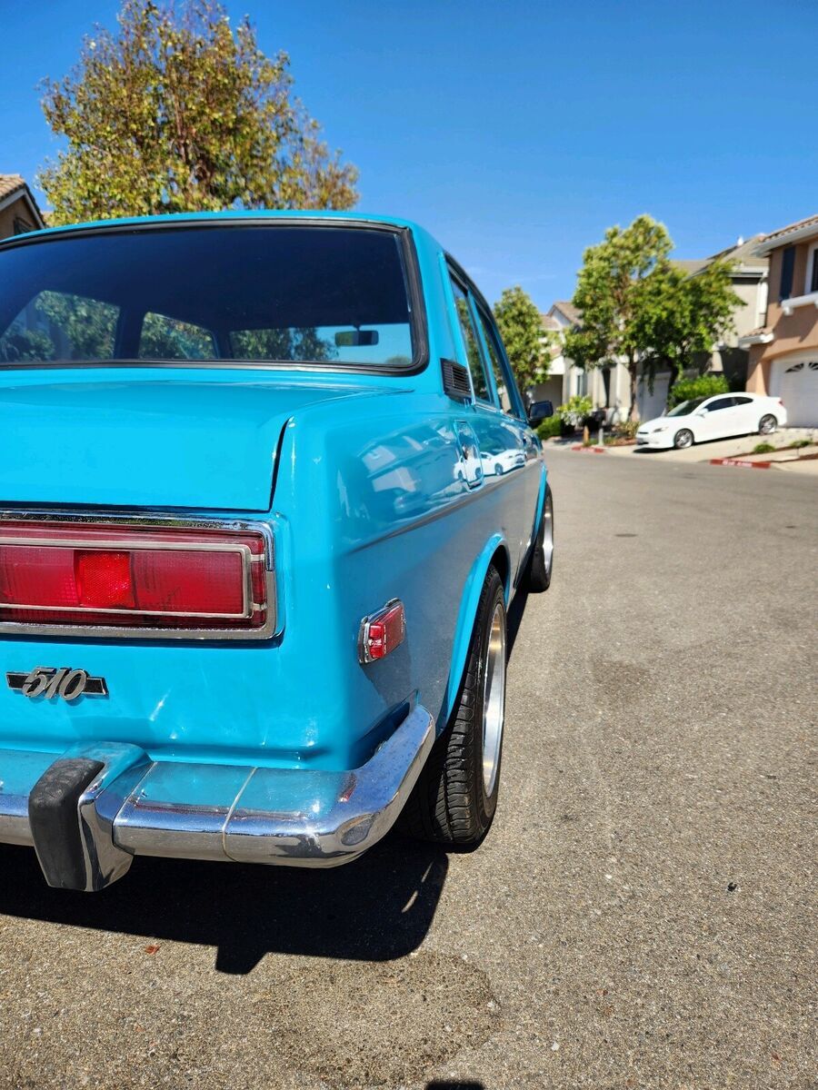1972 datsun 510 coupe blue rwd manual