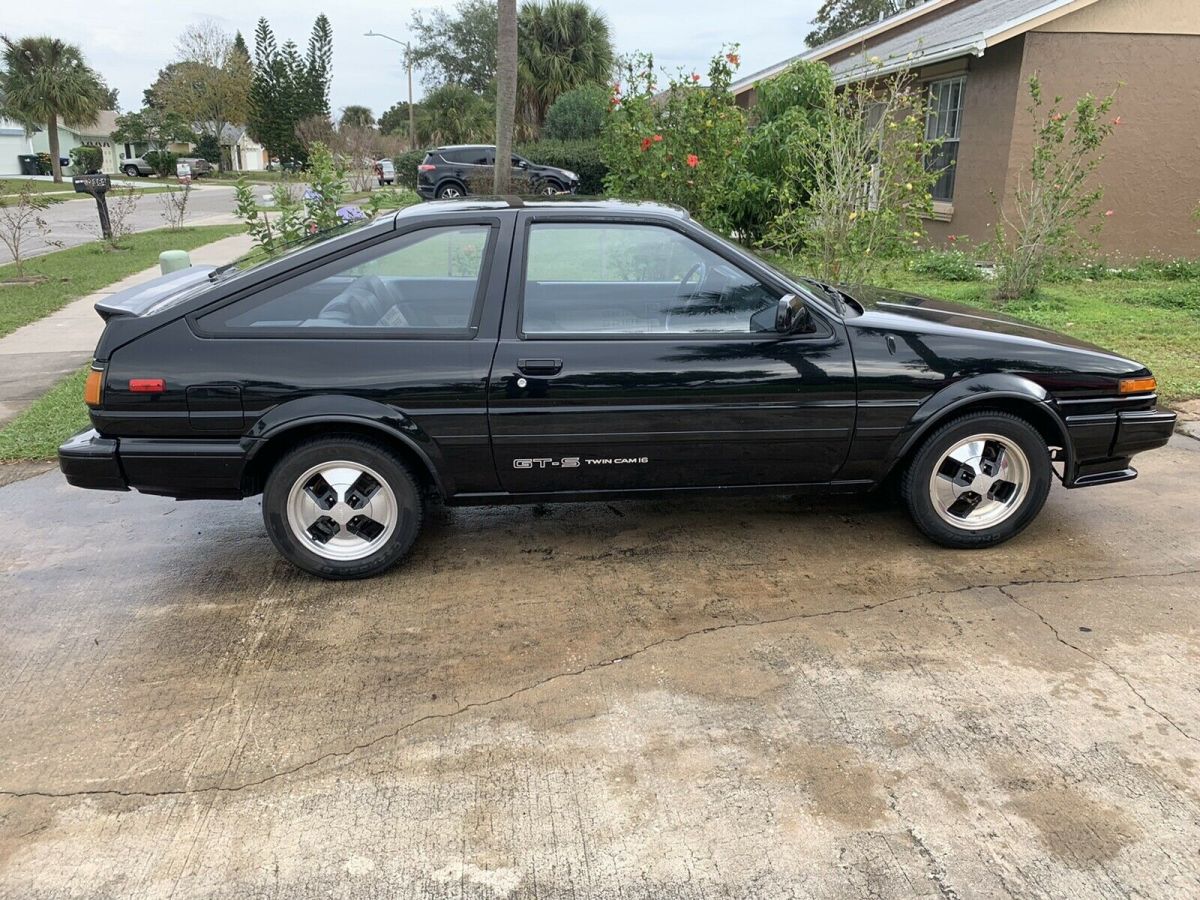 1986 toyota corolla hatchback black rwd manual sport gt-s