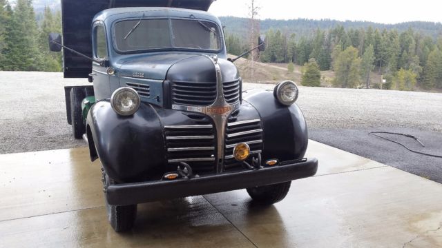 1941 dodge truck with dumpbox, not restored, driver, with add'l running gear