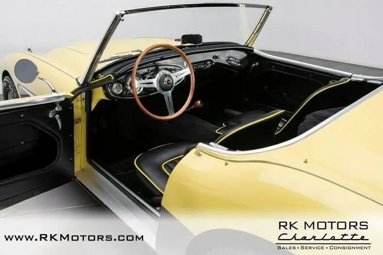 1959 austin-healey 3000 mark i bn7 primrose yellow roadster 2.9 liter 6 cylinder
