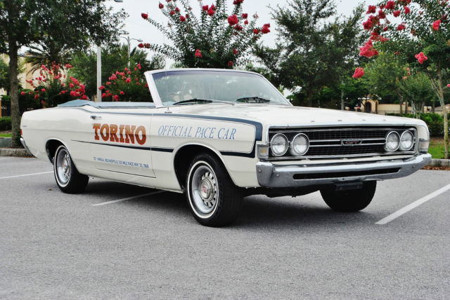 restored stunning 1968 ford torino gt convertible pacecar tribute v-8 auto mint