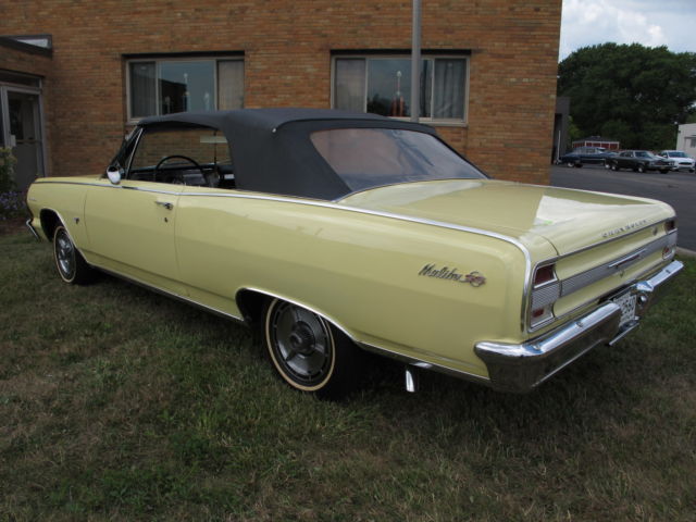 1964 chevrolet chevelle malibu ss convertible 327 4 spd -goldwood yellow