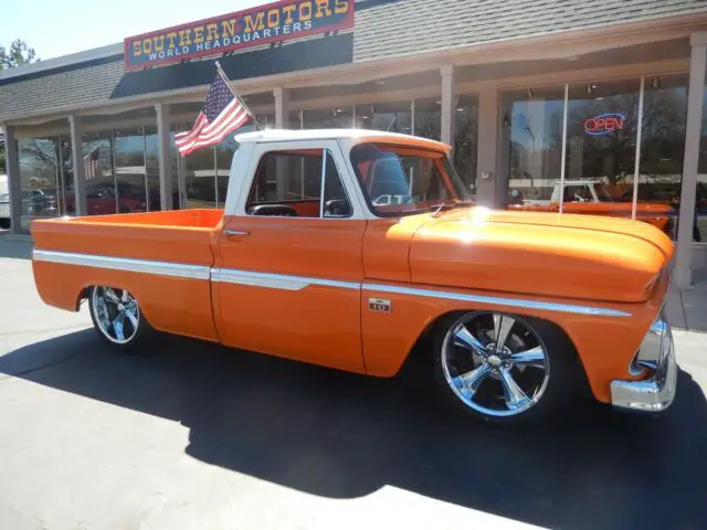1964 chevrolet c10 omaha orange 350 4 speed a/c air ride