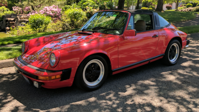 1982 porsche 911sc targa top red 5-spd 87k miles runs great rust free 70+ pic's