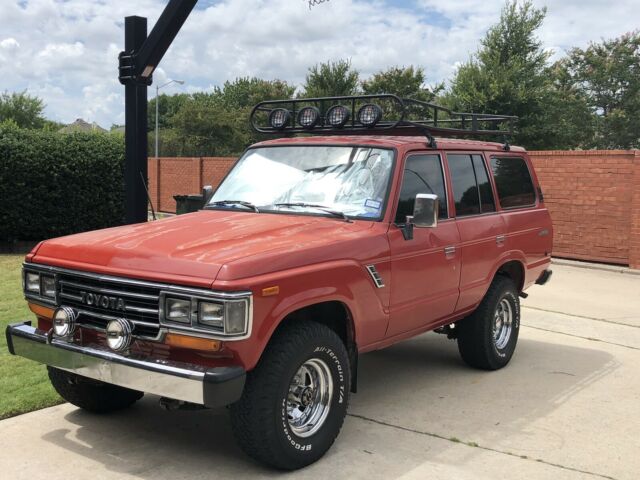 1988 toyota land cruiser suv red 4wd automatic fj62 gx