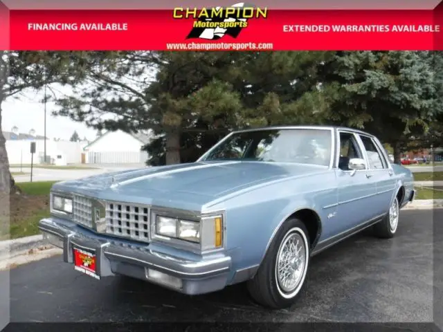 1985 oldsmobile delta 4dr sedan royale brougham 108267 miles blue 5.0l a