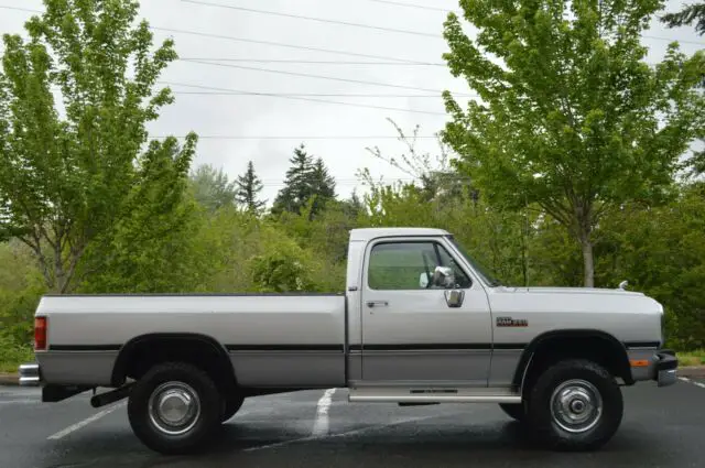 1991 dodge ram w-250 le reg cab 4x4 5.9l intercooled cummins diesel 74,725 miles