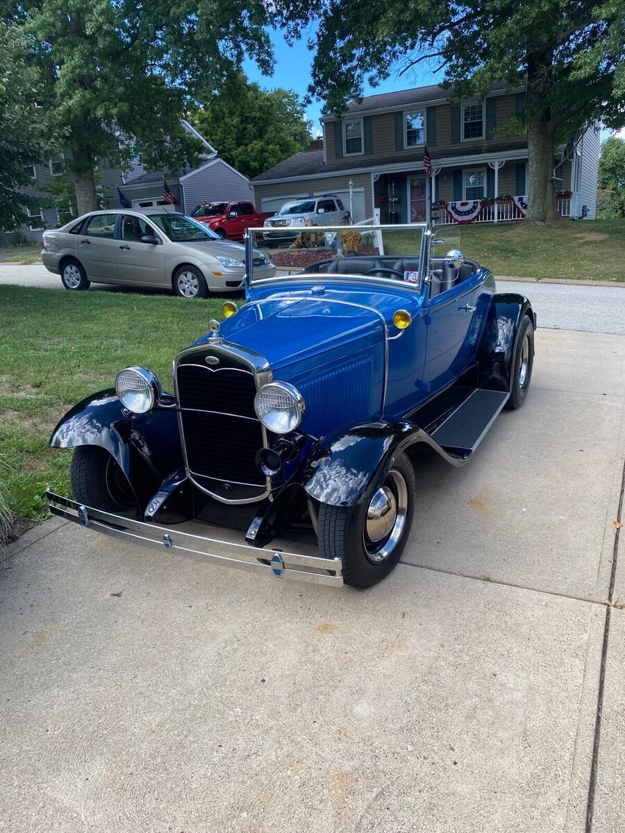1931 ford model a convertible blue rwd automatic